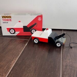 Red and Black Tow Truck Toy